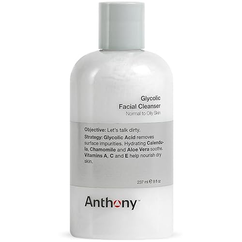 Anthony Glycolic Facial Cleanser for Men, Daily Exfoliating & Hydrating Face Wash, Shave Prep, Non-Foaming, Deep Cleansing, Gentle on Sensitive Skin Beauty & Personal Care Anthony