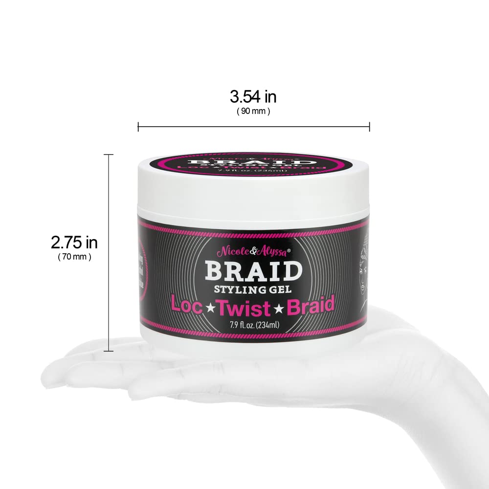 Nicole & Alyssa - Braid Spray and Braid Styling Gel Combo (9.5oz (Spray) + 7.9oz (Gel)) Beauty & Personal Care Nicole & Alyssa