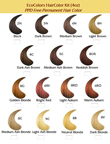 EcoColors Haircolor Warm Auburn - 6RO(2 oz color 2 oz developer) Beauty & Personal Care EcoColors