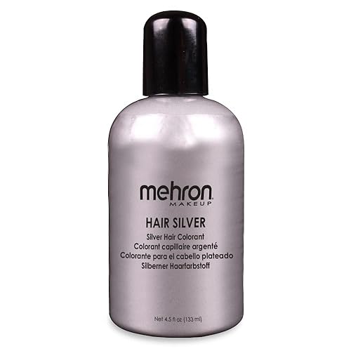Mehron Makeup Hair White | Washable White Hair Dye | Temporary Hair Color for Theatre, Cosplay, & Halloween 1 fl oz (30ml) (Silver) Beauty & Personal Care Mehron