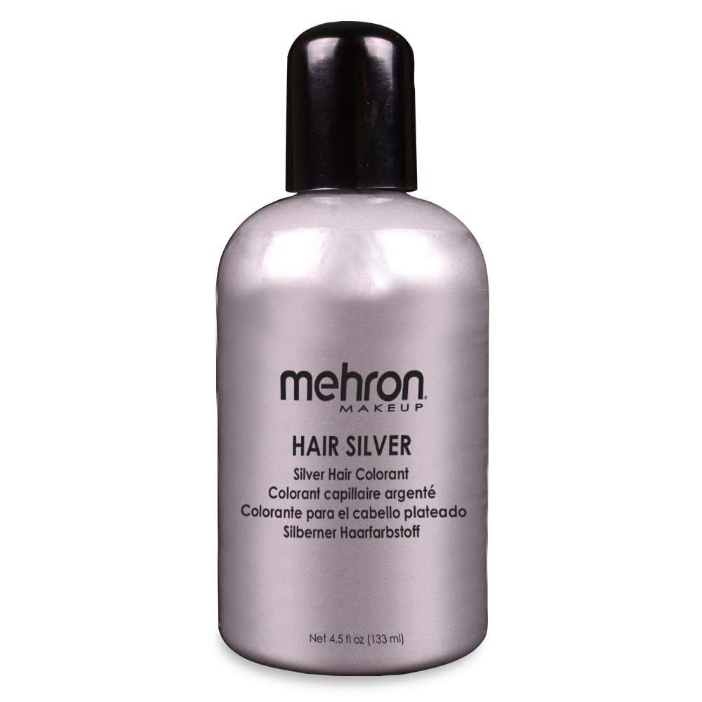 Mehron Makeup Hair White | Washable White Hair Dye | Temporary Hair Color for Theatre, Cosplay, & Halloween 1 fl oz (30ml) (Silver) Beauty & Personal Care Mehron