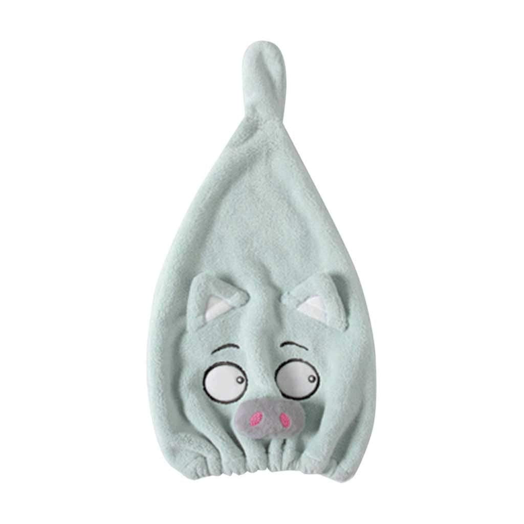 MJYHGFRT Cute Cartoon Pig Cap Microfiber Hair Turban Quickly Dry Hat Wrapped Towel Bathing Girl Shower Bonnet Beauty and Personal Care MJYHGFRT
