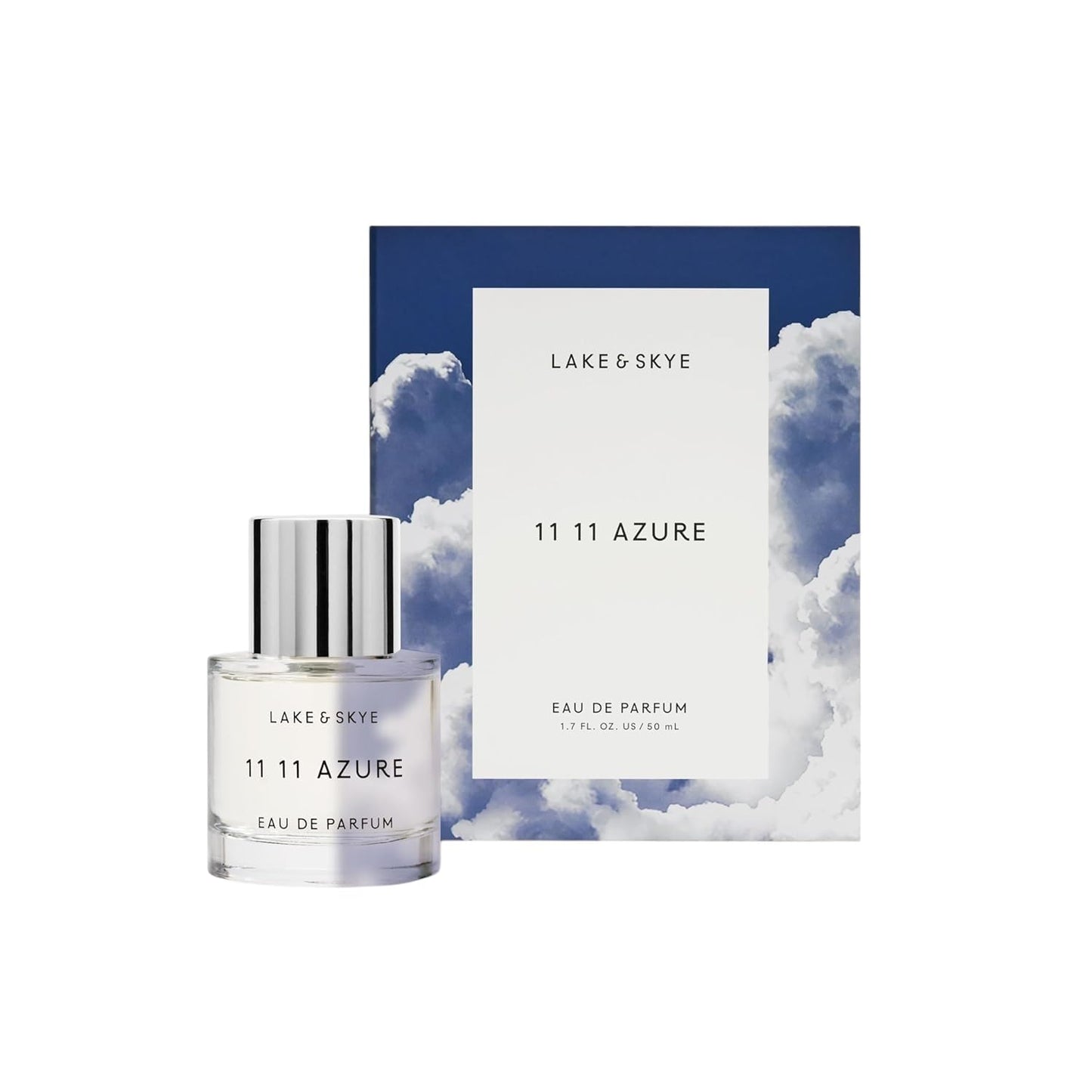 Lake & Skye 11 11 Azure Eau de Parfum, 1.7 fl oz (50 ml) - Aquatic, Floral, Skin Musk, Clean, Vegan, Paraben-Free, Cruelty-Free Beauty & Personal Care Lake & Skye
