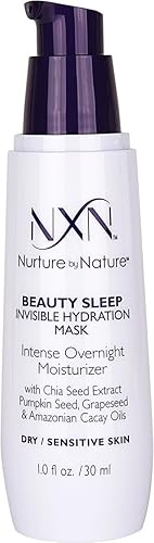 NXN Beauty Sleep Invisible Overnight Moisturizer Super Hydrating Face Mask Natural Anti-Aging Formula for Dry/Sensitive Skin, 1 Fl Oz… Beauty & Personal Care NXN