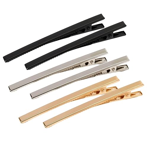 Pack of 18 Matte Metal Alligator Barrettes - 3.15" Long and Skinny Hair Styling Clips for Women and Girls (Black /Silver/ Gold) Beauty & Personal Care SOTOLAN
