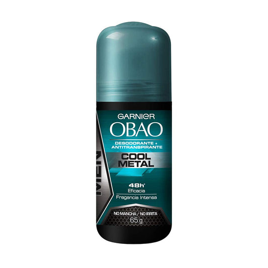 (Pack of 4) Garnier OBAO for Men, 48 Hour Roll on Deodorant & Antiperspirant, Cool Metal Scent, 65 g each by Garnier OBOA Beauty and Personal Care Obao