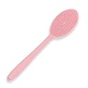 Loofah Exfoliating Body Scrubber 2 in 1 Face and Body Silicone Scrubber - Silicone Shower Brush Bath Sponge Loofa Pink Beauty & Personal Care Wolf War
