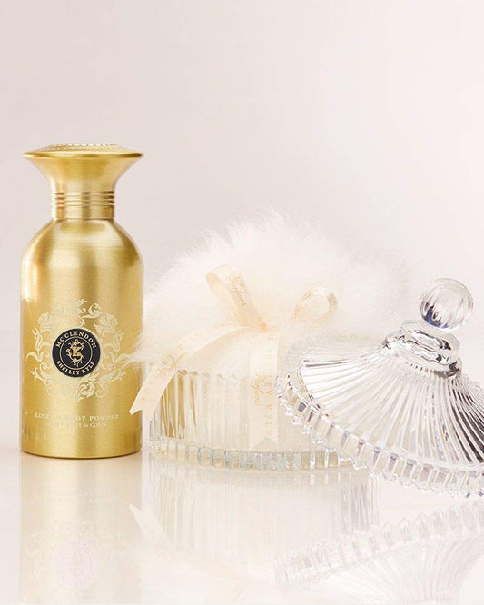 McClendon Talc Free Body and Linen Powder Gift Set with Large Puff 7x7 Inches and Crystal Dish, 326g Beauty & Personal Care Shelley Kyle