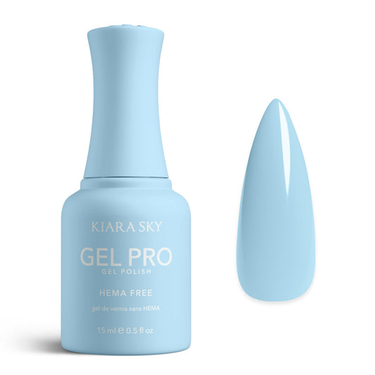 KIARA SKY Gel Pro HEMA-Free Gel Nail Polish | Full Coverage, 28+ Day Wear, Self-Leveling, UV/LED Soak-Off, 0.5 fl oz | Bae-Be Blue #047