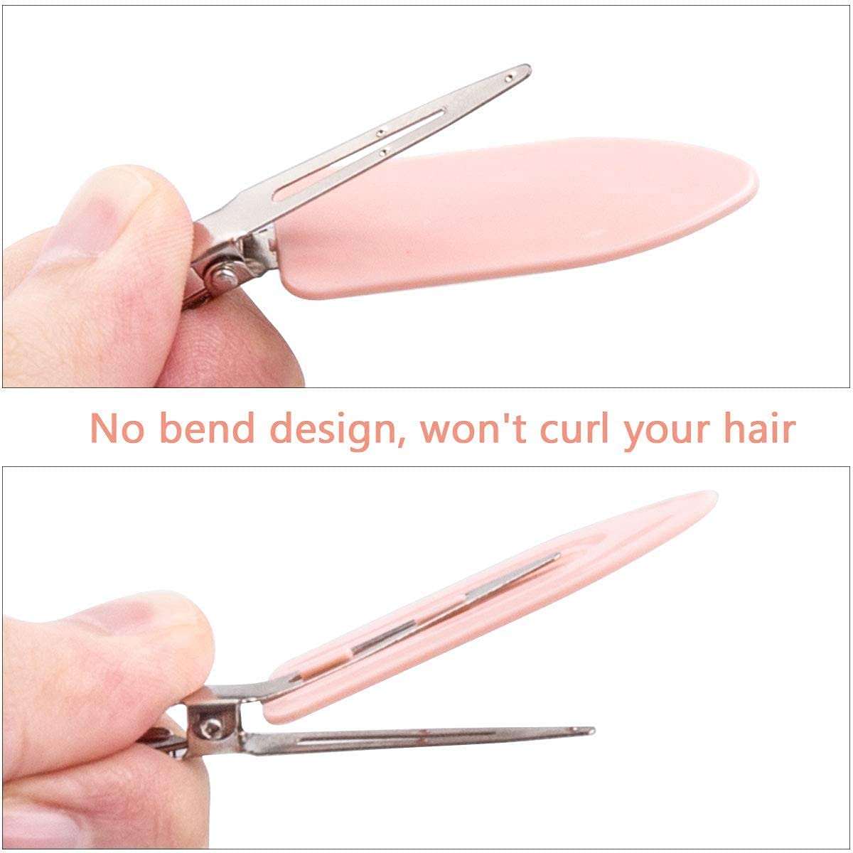 Gingbiss 20 Pcs No Bend Hair Clips, No Crease Hair Clips Curl Pin Clips with Storage Box for Hairstyle Bangs Waves Makeup Application Beauty & Personal Care Gingbiss