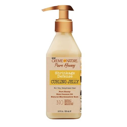 Creme of Nature Curling Jelly, Pure Honey, Coconut Oil and Shea Butter Formula, Shrinkage Defense, 11.5 Oz Beauty & Personal Care Creme of Nature