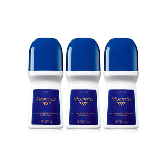Avon Mesmerize Roll-on Deodorant. For Men. Quick-drying, Non-whitening, Anti-stain formula. 24-Hour Odor and Wetness Protection. 2.6 Fl oz / 75 ml. Beauty and Personal Care AVON