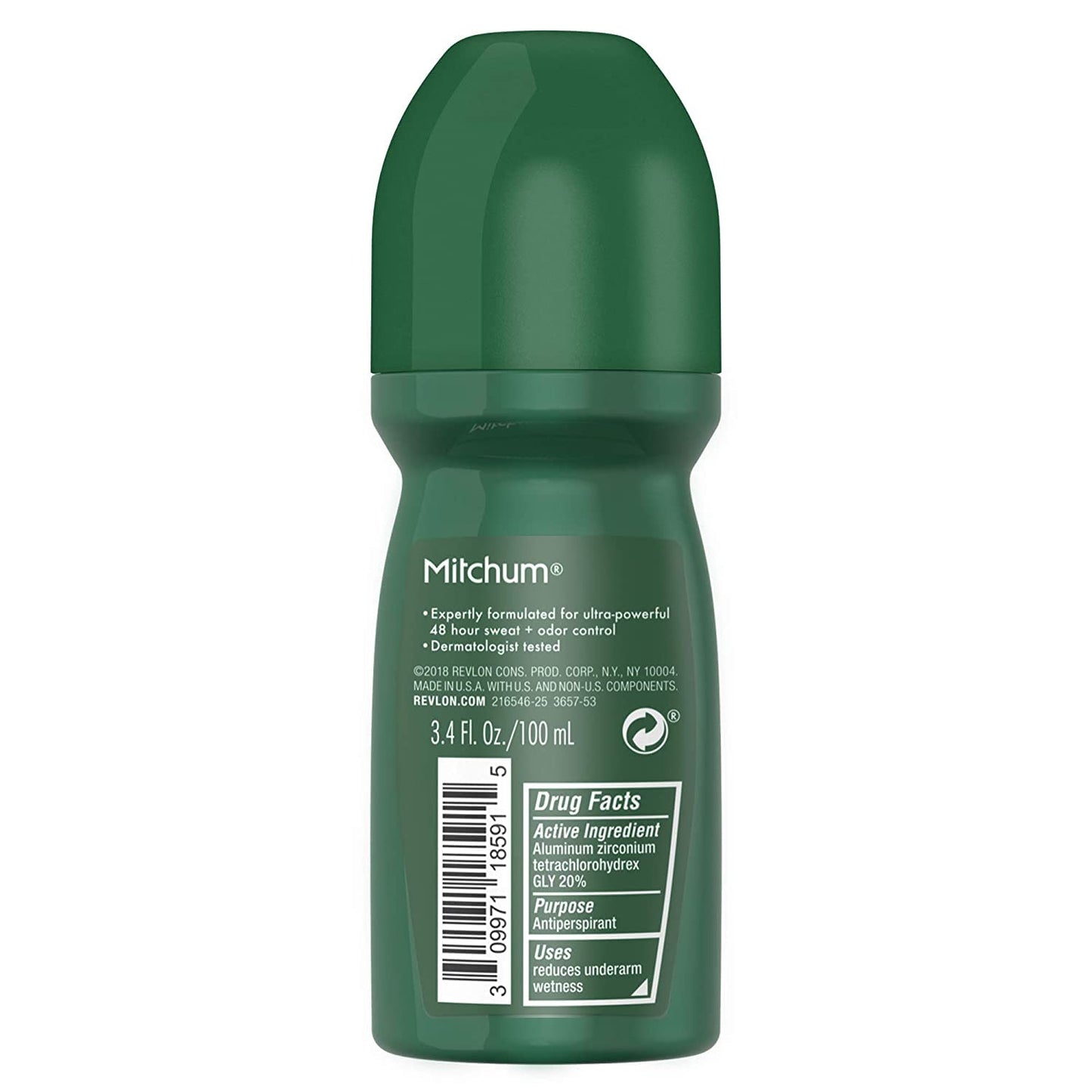 Mitchum Invisible Anti-Perspirant & Deodorant Roll-On, Unscented 3.4 oz (Pack of 5) Beauty and Personal Care Mitchum