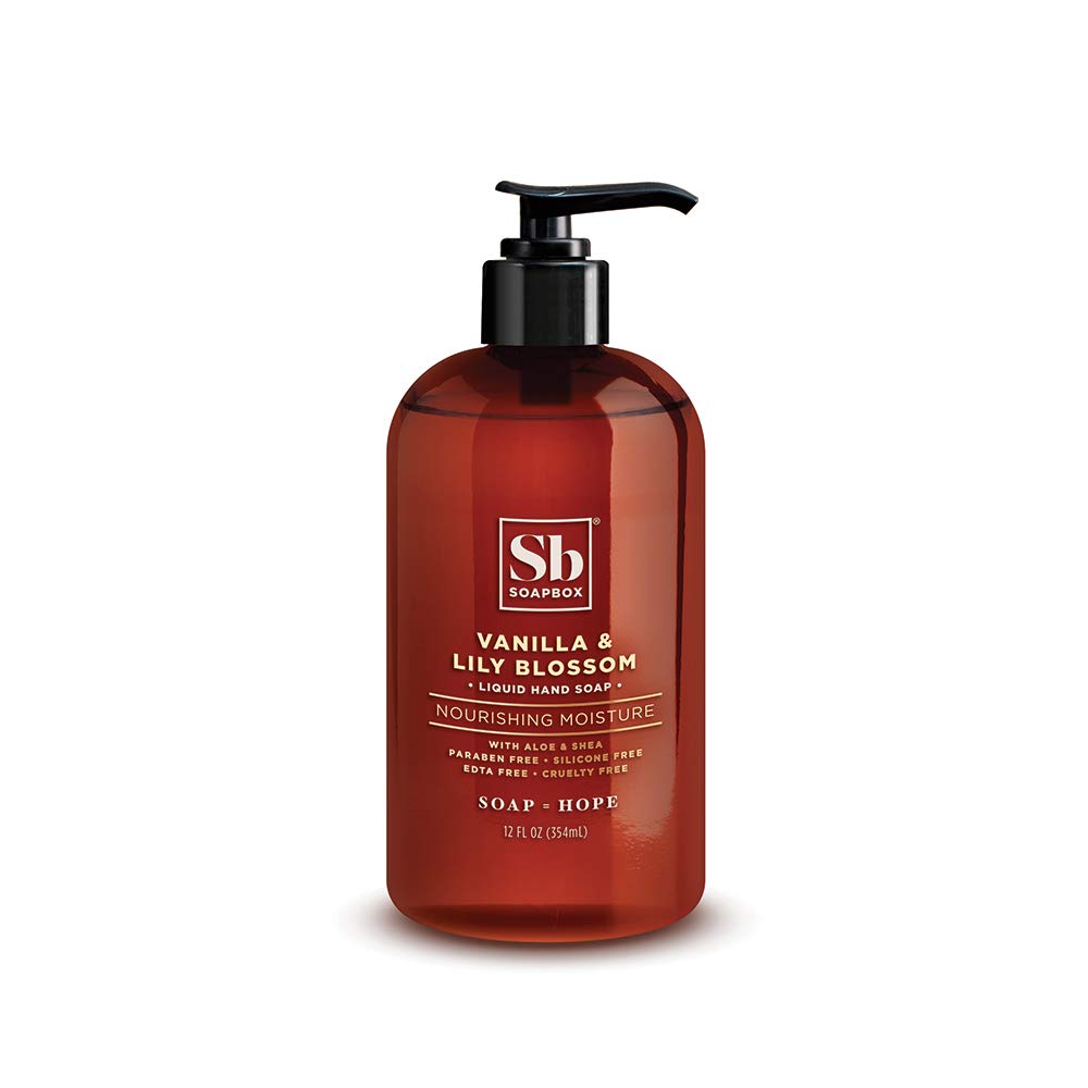 Soapbox Vanilla & Lily Blossom Liquid Hand Soap to Nourish & Add Moisture to Skin, Packed With Shea Butter to Lock-In Moisture - 1 x 340g Beauty & Personal Care Soapbox