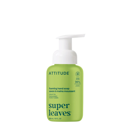 ATTITUDE Foaming Hand Soap, EWG Verified, Plant and Mineral-Based Ingredients, Vegan and Cruelty-free Personal Care Products, Pear & Amber Scent, 10 Beauty & Personal Care BIO SPECTRA ATTITUDE
