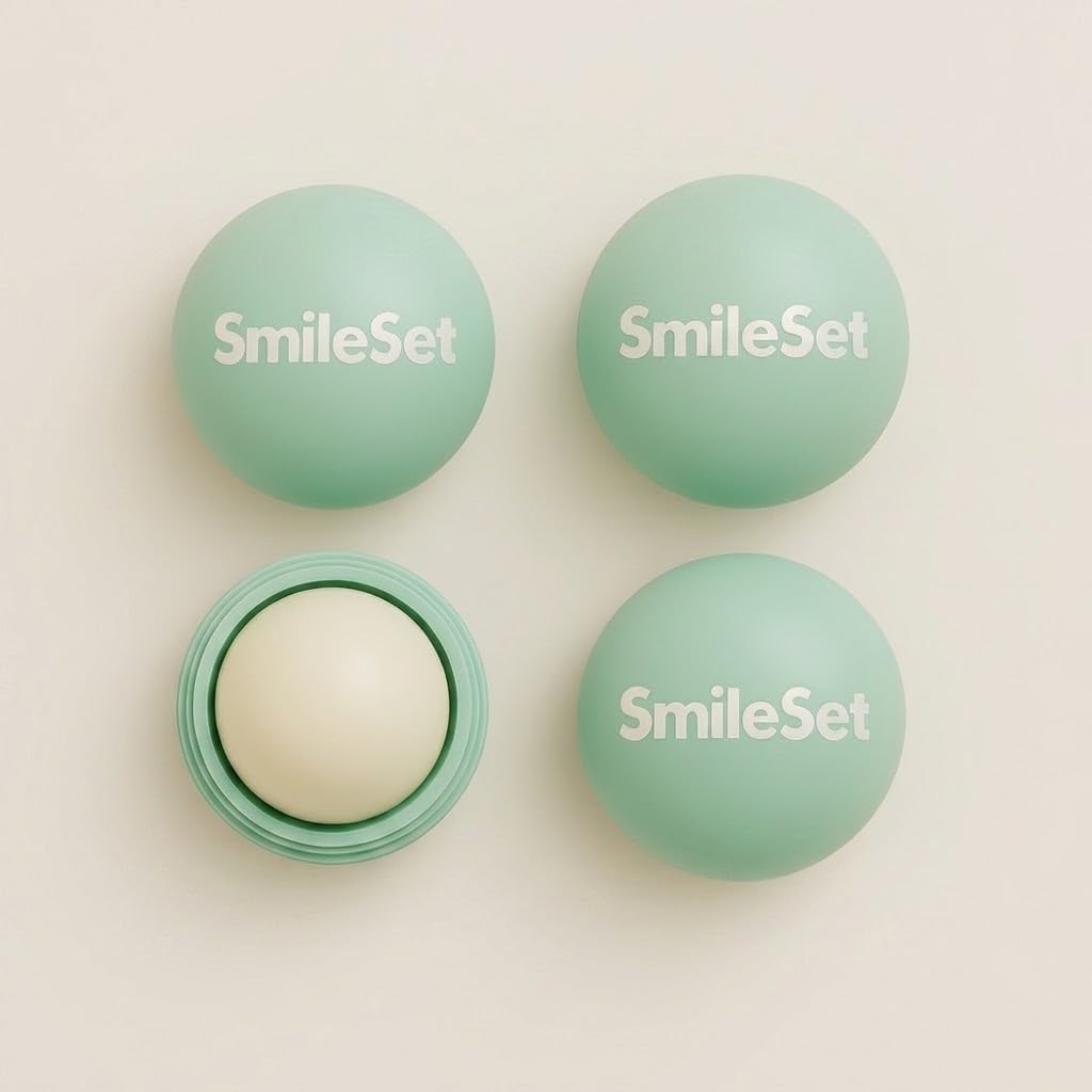 SmileSet Premium Hydrating Lip Balm Sphere 4-Pack (Mint) Beauty and Personal Care SmileSet