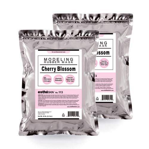 estheSKIN No.113 Cherry Blossom Modeling Mask Powder for Professional Facial Treatment, 35 Oz. (2 Pack) - Soothing & Elasticity Boost, Ideal Beauty & Personal Care estheSKIN