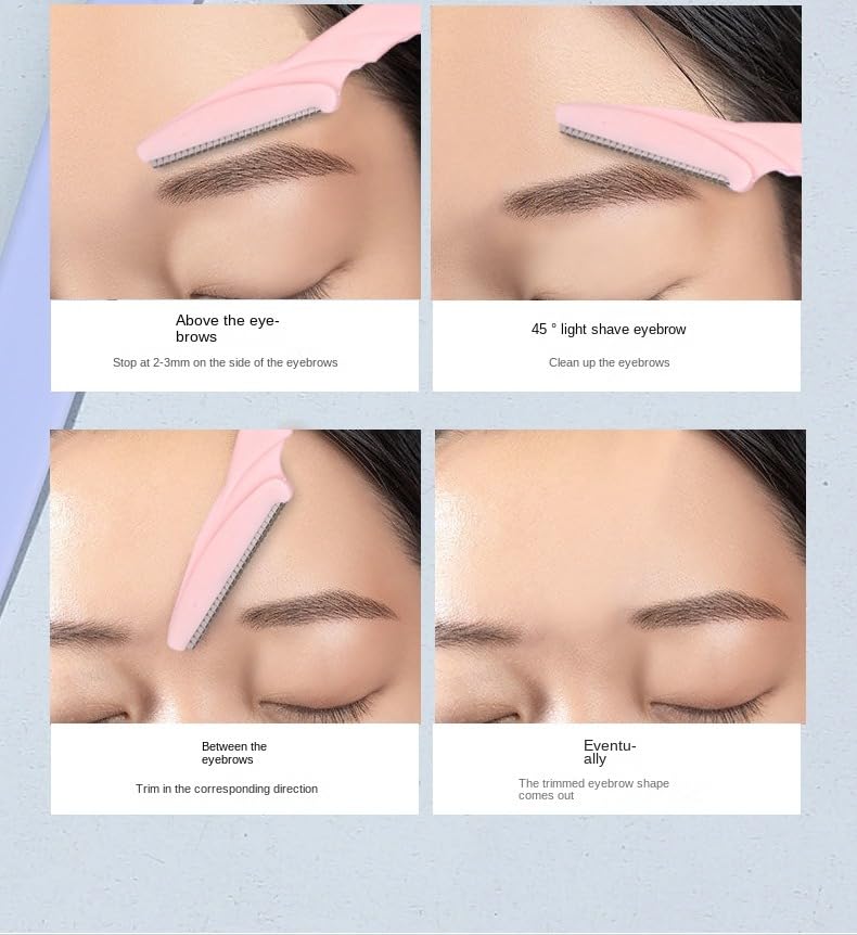 6PCS Eyebrow Shaver with shield Eyebrow Shaver Manual Eyebrow shaver Beauty tool Beauty and Personal Care yubeilvcai