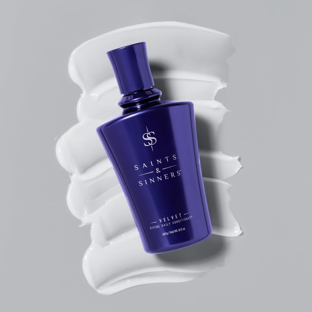Saints & Sinners Velvet Divine Daily Conditioner for Dry, Moisture-Starved, Damaged Hair - Repair, Strengthen, Detangle & Eliminate Frizz. Beauty & Personal Care Saints & Sinners