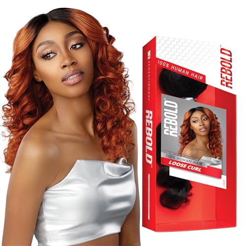 Sensationnel Rebold Curly Weave-Loose Curl,1 pack 14 inch, 1B OFFBLACK