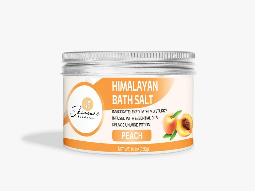 Skincare Sunday Himalayan Bath Salts Infused with Minerals and Essential Oils - Invigorate - Exfoliate - Moisturize - Detoxify - Cleanse - Relaxing Beauty and Personal Care SKINCARE SUNDAY