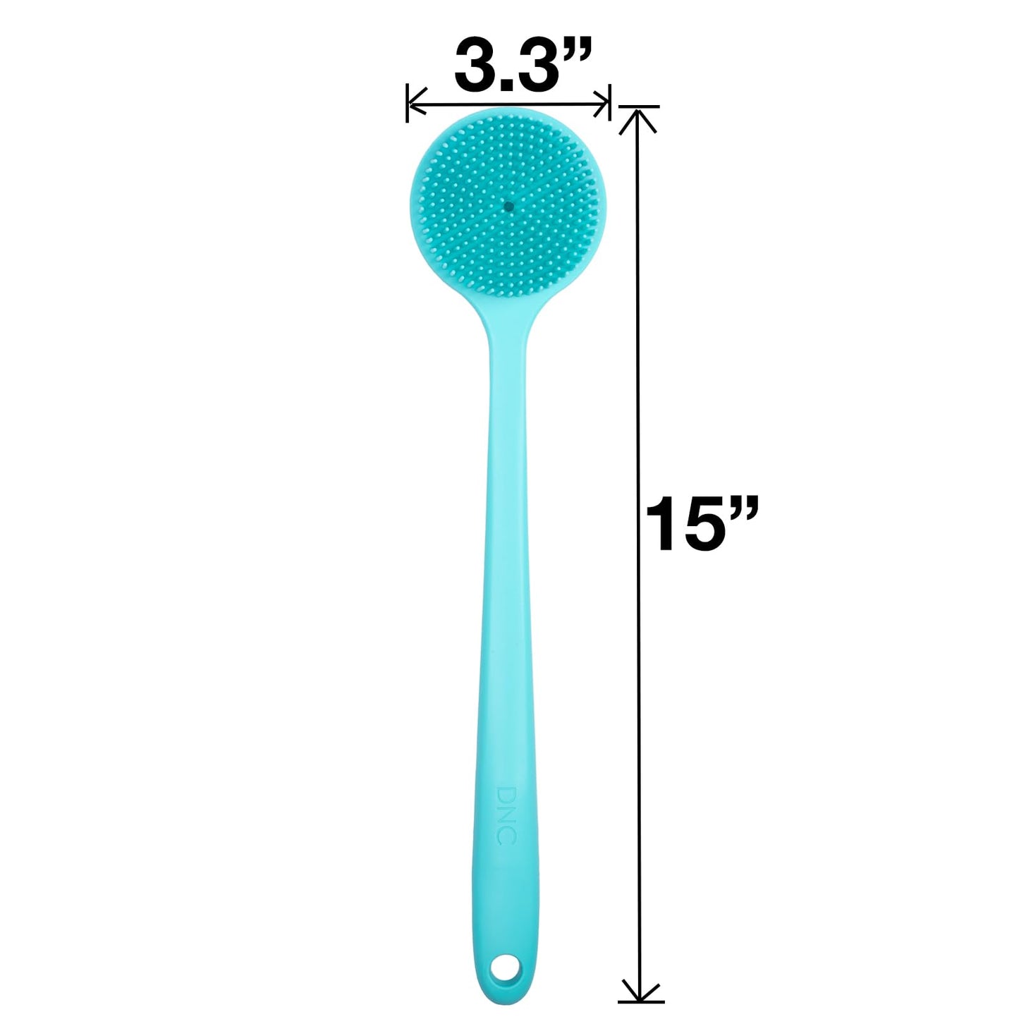 DNC Silicone Back Scrubber for Shower, Soft Bath Body Brush with Long Handle (Blue) Beauty & Personal Care DNC