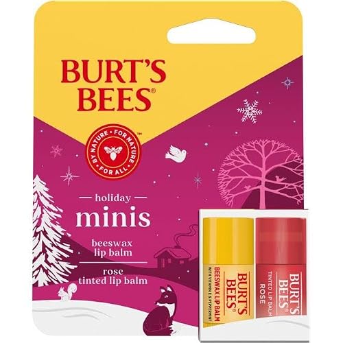 Burt's Bees Holiday Minis Lip Balm and Tinted Lip Balm Set, Rose, 2 Piece Beauty & Personal Care Burt's Bees