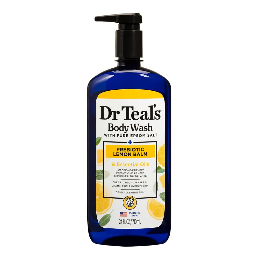 Dr Teal's Body Wash with Prebiotic Lemon Balm, Sage & Thyme Essential Oils, Magnesium, 24 fl oz, 2 Pack Beauty & Personal Care Dr Teal's