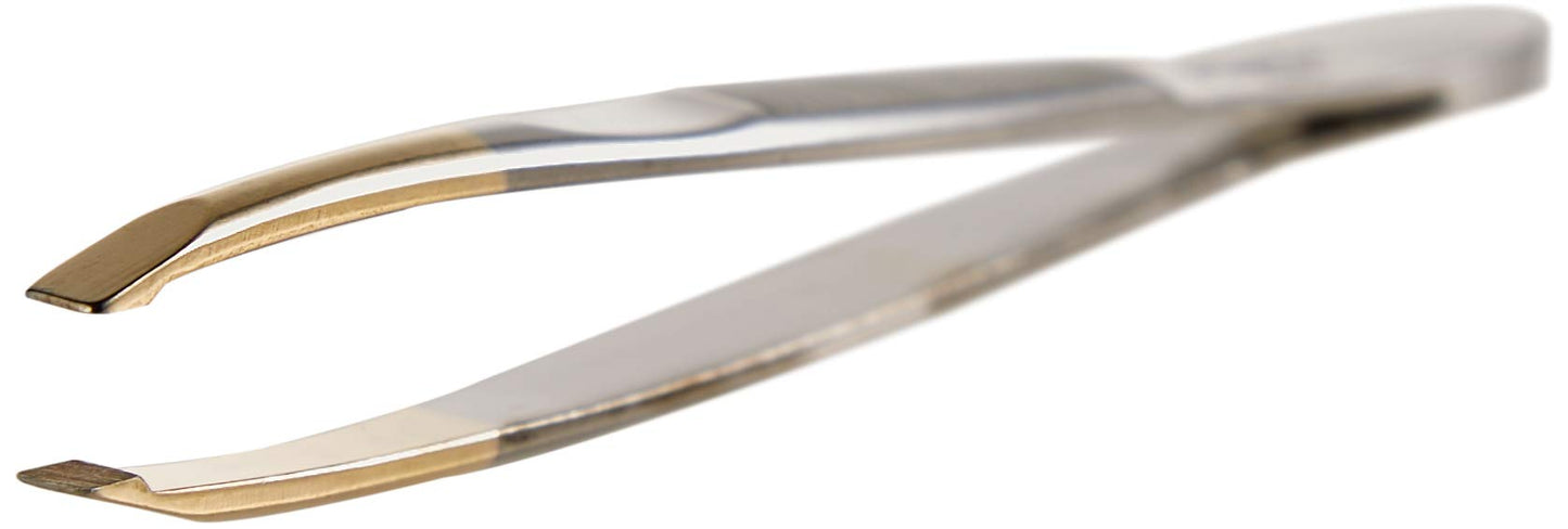3 Claveles 12240 Straight Hair Tweezer, Gold Tip 8 cm Beauty and Personal Care 3 Claveles