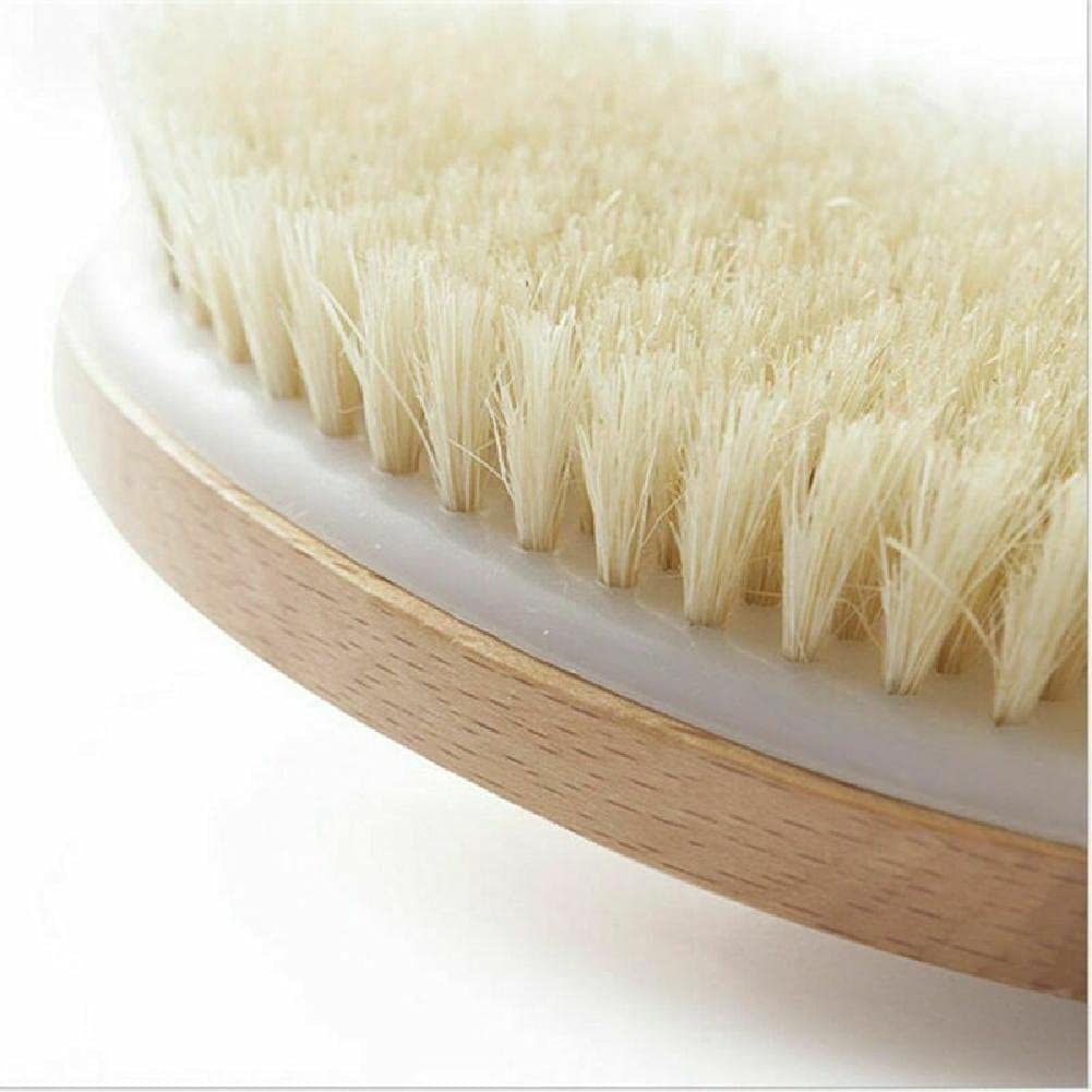 DAGIJIRD Comfortable Bristle Wooden Long-Handled Bath Shower Body Back Dry Skin Cleaning Tool Spa Scrubber Brush Beauty and Personal Care DAGIJIRD