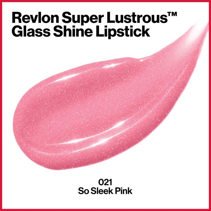 Pack of 2 Revlon Super Lustrous Glass Shine Lipstick, So Sleek Pink 021 Beauty & Personal Care REVLON