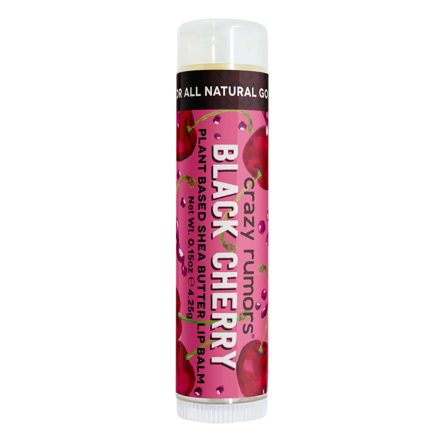 Crazy Rumors Black Cherry Lip Balm. 100% Natural, Vegan, Plant-Based, Made in USA (1-Pack) Beauty & Personal Care Crazy Rumors