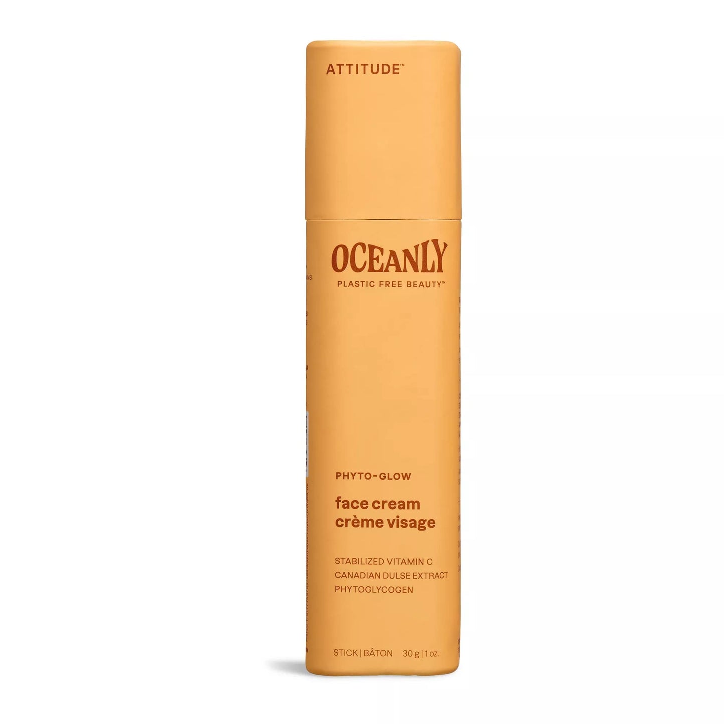 ATTITUDE Oceanly Face Cream Bar, EWG Verified, Plastic-free, Plant and Mineral-Based Ingredients, Vegan and Cruelty-free Beauty Products, PHYTO GLOW Beauty & Personal Care ATTITUDE