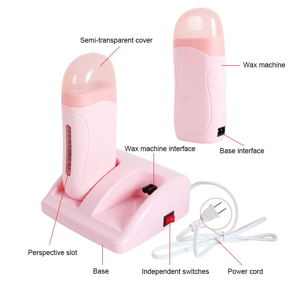Pongnas Portable Wax Warmer, Professional Double Depilatory Wax Warmer, 40W Hair Removal Machine, Electric Depilatory Roll On Heater Home Machine Beauty and Personal Care Pongnas