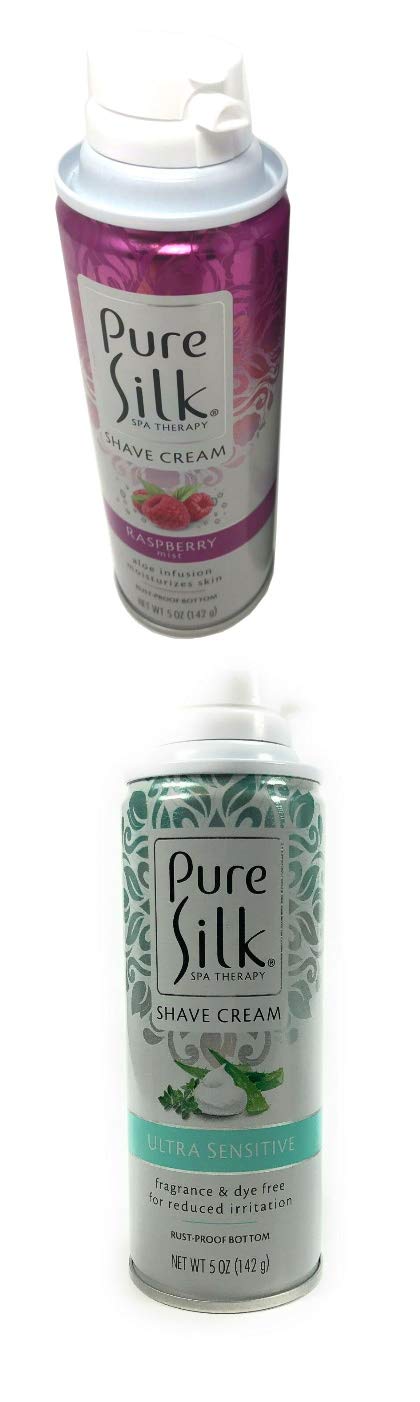 Pure Silk Cream Sensitive Skin Therapy Cream & Pure Silk Raspberry Mist (Pack of 4) Beauty & Personal Care Pure Silk