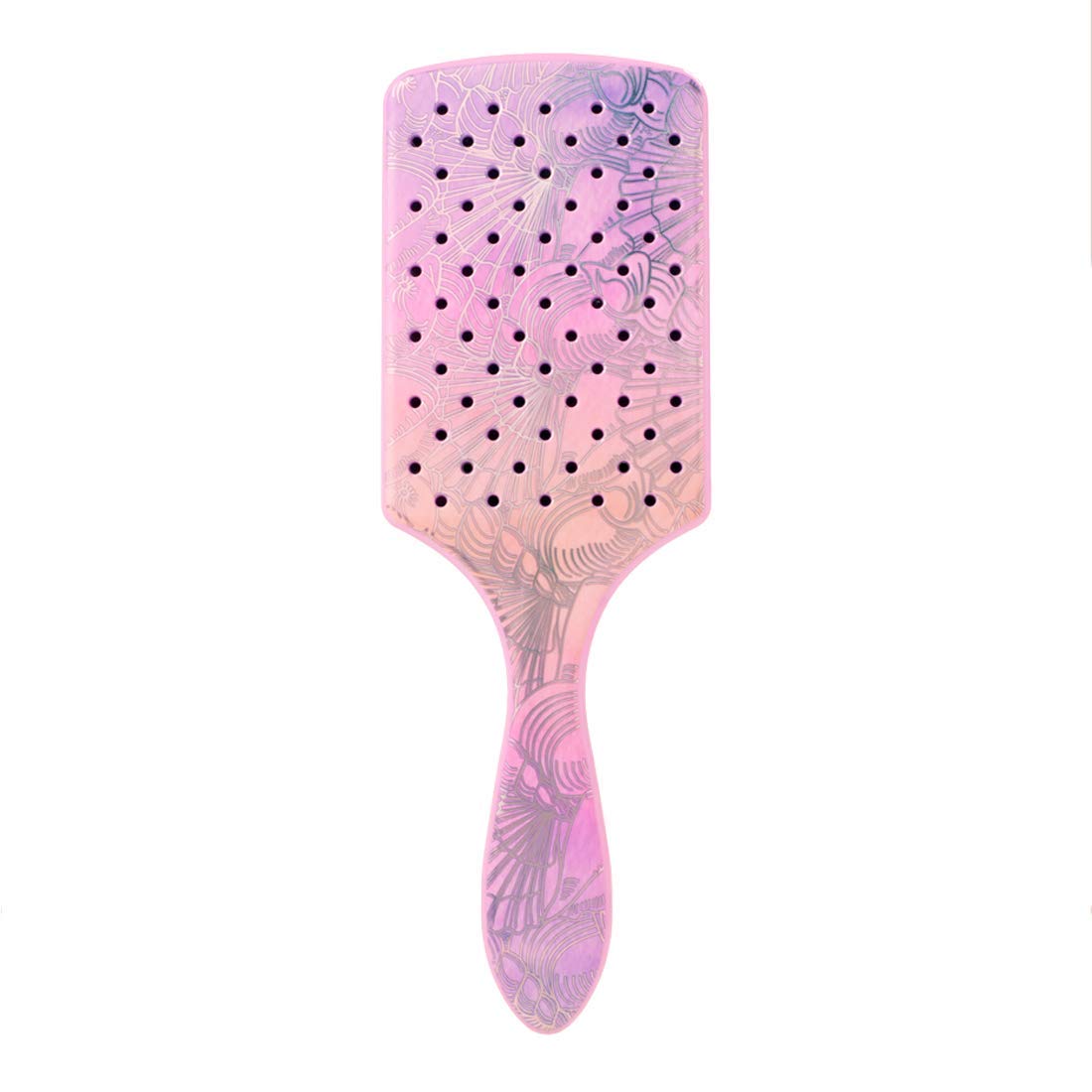 Wet Brush Paddle Detangler Hair Brush, Sea Shells - Ultra-Soft IntelliFlex Bristles with AquaVent Design - Spread Hair Treatments Evenly - Pain-Free