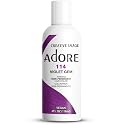 Adore Semi Permanent Hair Color (114 Violet Gem) | Vegan & Cruelty-Free Purple Hair Dye | No Ammonia, No Peroxide, No Alcohol | 4 Fl Oz Beauty & Personal Care Adore