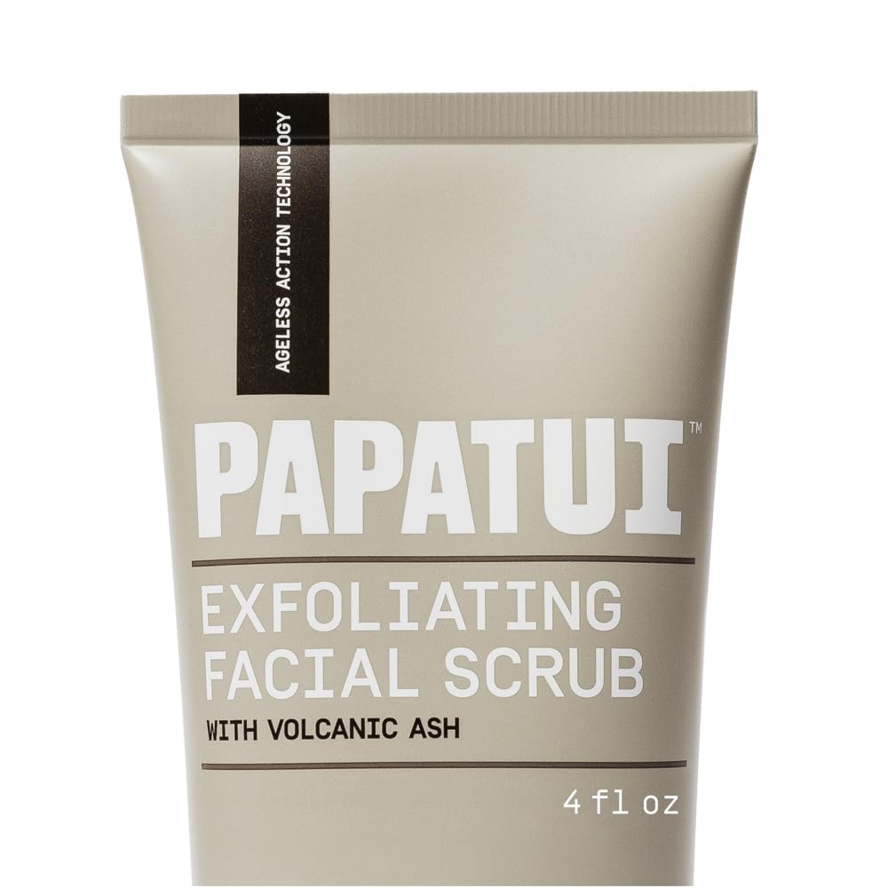 PAPATUI by Dwayne Johnson Men's Face Exfoliating Scrub, Unscented Facial Cleanser, Smooths Skin Texture, Fine Lines & Wrinkles, with Peptides Beauty & Personal Care PAPATUI