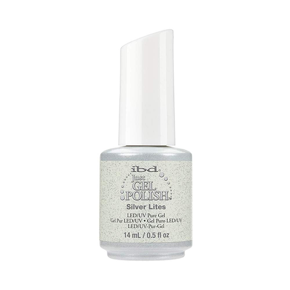 IBD Just Gel Nail Polish, Silver Lites, 0.5 Fluid Ounce