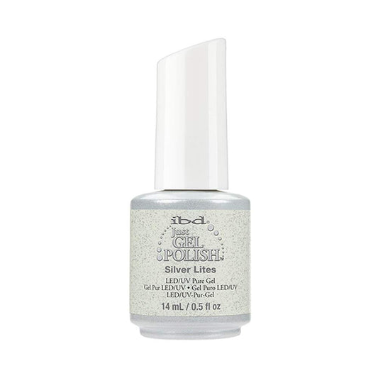 IBD Just Gel Nail Polish, Silver Lites, 0.5 Fluid Ounce