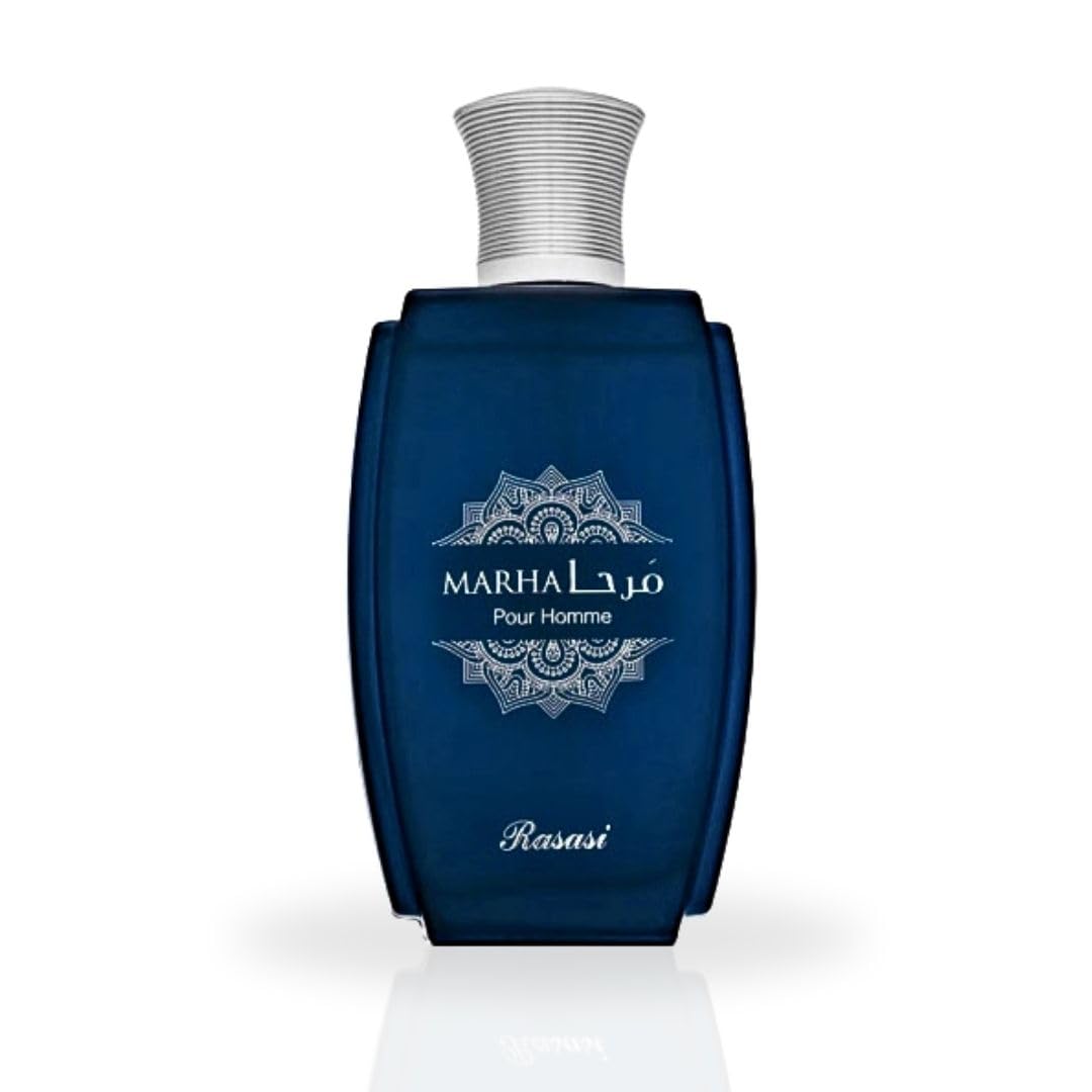 RASASI Marha Eau De Parfum Spray 100ML (3.38 OZ) Long Lasting Arabian Perfume for Men with Aromatic, Warm And Floral Notes - Captivating And Luxurious Beauty & Personal Care RASASI