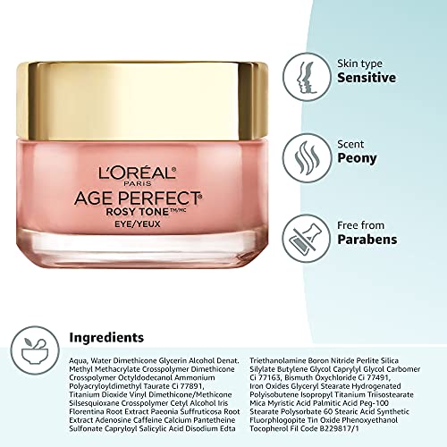L'Oreal Paris Age Perfect Rosy Tone Anti-Aging Eye Cream, For Dark Circles & Wrinkles .5 oz Beauty & Personal Care L'Oreal Paris