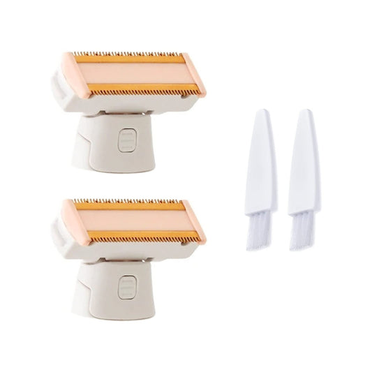 2PCS LinMei Razor Replacement Heads Compatible for Finishing Touch Flawless Body Rechargeable Ladies Shaver and Trimmer with 2 Cleaning Brush Beauty and Personal Care LinMei