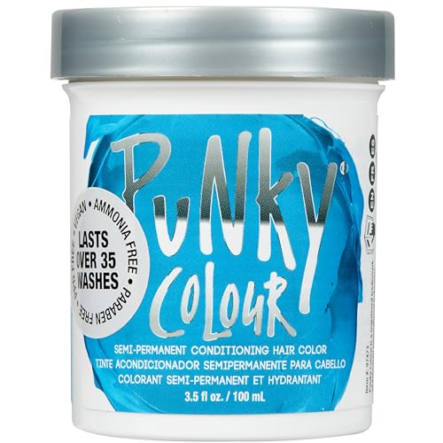 Punky Colour Semi Permanent Hair Color - Conditioning Blue Hair Dye for Vibrant Blue Hairs, Vegan, Cruelty-Free, Lasts up to 35 Washes, 3.5 oz Beauty & Personal Care Punky