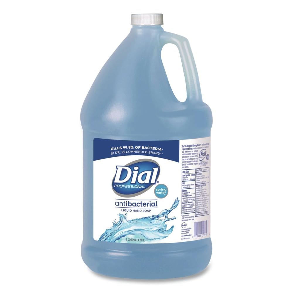Dial 15926EA Antibacterial Liquid Hand Soap, Spring Water Scent, 1 gal Bottle Beauty & Personal Care Dial