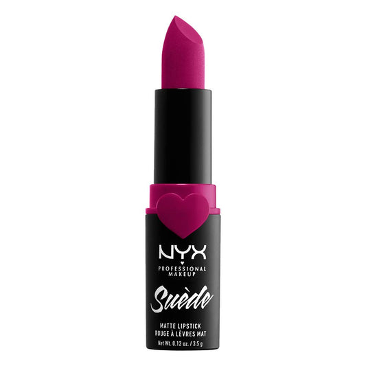 NYX PROFESSIONAL MAKEUP Suede Matte Lipstick, Vegan Formula - Clinger (Hot Pink) Beauty & Personal Care NYX PROFESSIONAL MAKEUP
