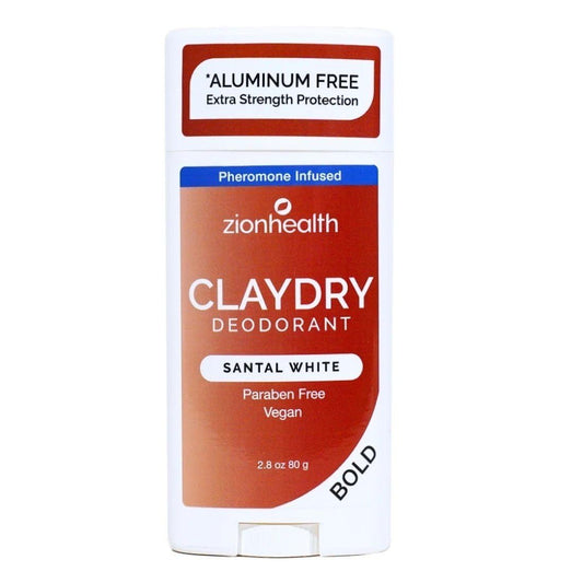 Zion Health Bold, ClayDry Deodorant, Santal White, 2.8 oz (80 g) Beauty and Personal Care Adama Minerals