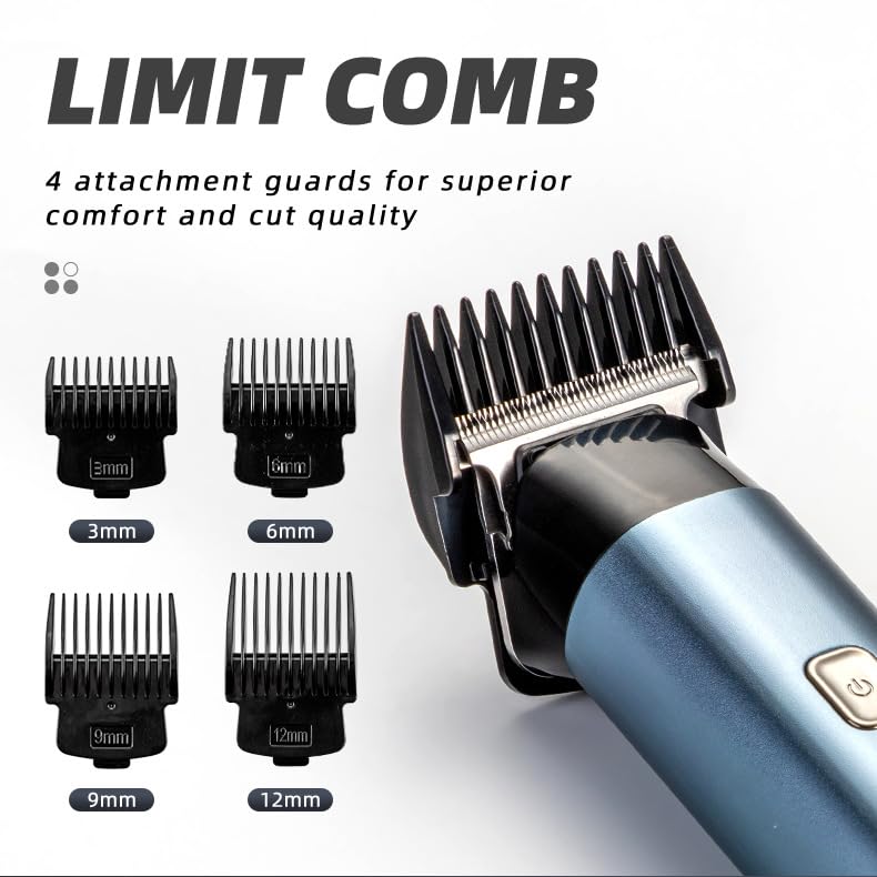 Professional Cordless Hair Clippers for Men 9000RPM Powerful Motor with DLC Coating Blades, Barber Kit with LED Display and 4 Limit Combs,Salon Grade Beauty and Personal Care QDKVTNDJZ