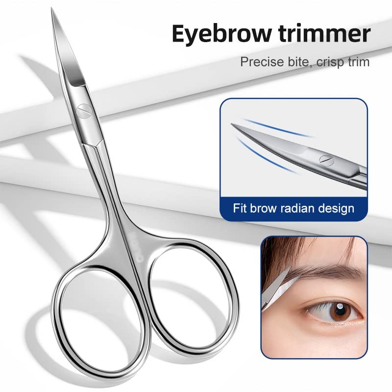 DUYHBAWRS 4 in 1 Eyebrow Trimming Tool Face Care Set Stainless Steel Makeup Dead Skin Push Manicure Tools Beauty and Personal Care DUYHBAWRS
