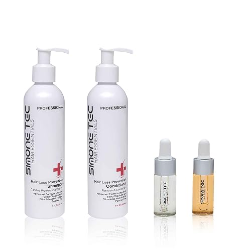 Simone Tec Prevention Anti-Hair Loss Shampoo & Conditioner (236ML) Scalp Care, Stimulate | Dx2-Dixidox Phase 1 & DNA-Pollen Phase 2 Treatment 10ml Beauty & Personal Care Simone Tec Hair Essentials